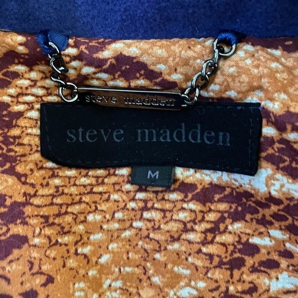 Steve Madden Womens Solid Blue Purple Pea Coat Size M - Picture 5 of 6